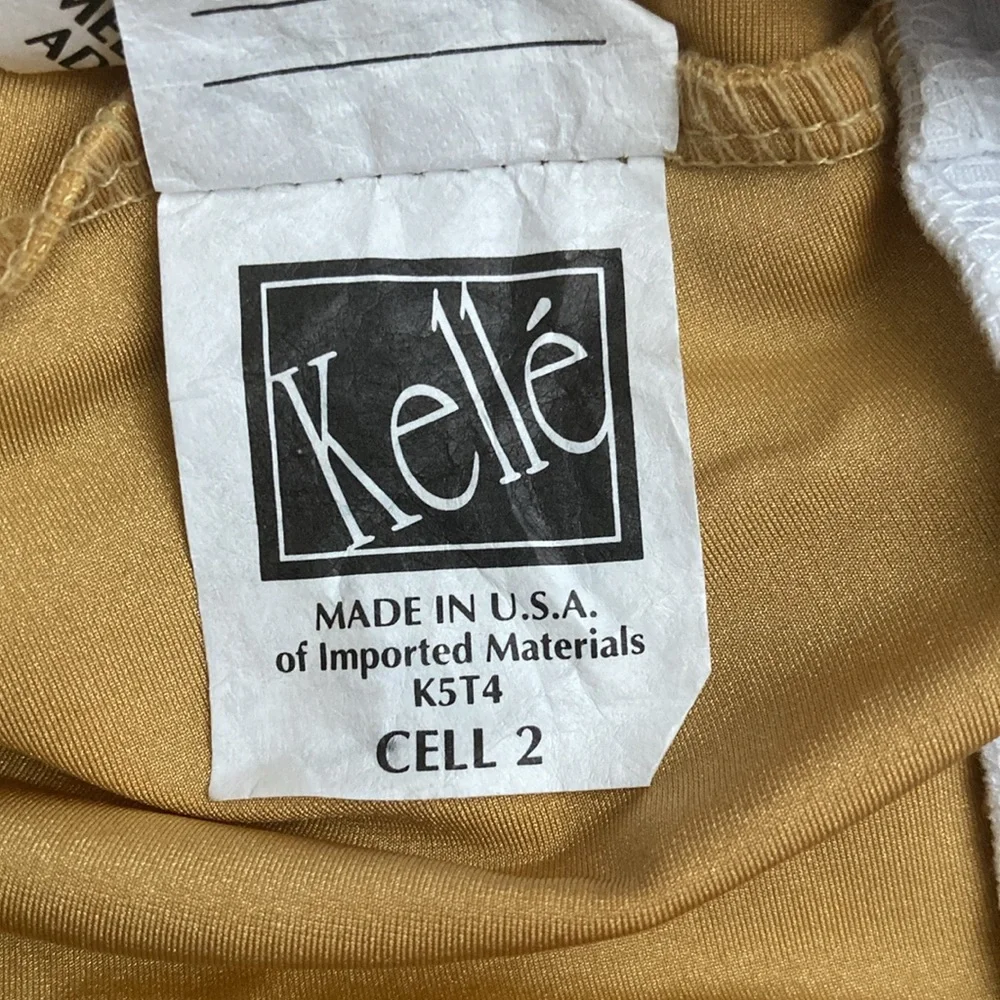 Kelle V-Neckline w/ Metallic Trim and Accented at Waistline